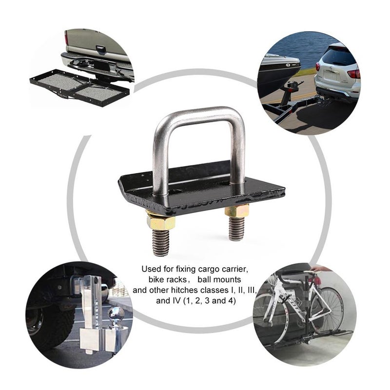 CZC AUTO Hitch Tightener شديد التحمل ومضاد للخشخشة لوصلات 1.25 بوصة و2 بوصة تقلل الحركة من حامل البضائع وحامل الدراجة ومقطورة الكرة وخالي من الصدأ (عبوة واحدة من الفولاذ الكربوني) - Image 4